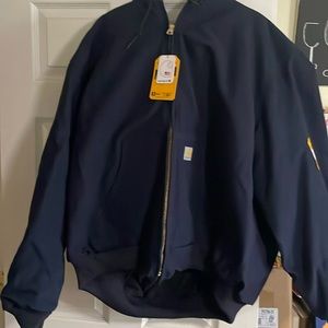NWT tags Carhartt Loose fit duck insulated flannel -lined active jacket
